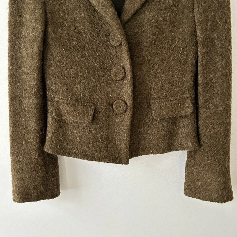 Claudie Pierlot Olive Green Mohair Jacket